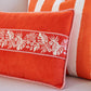 Hibiscus Band - White on Orange Printed Canvas Two Sisters Needlepoint 