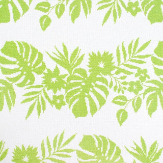 Hibiscus   Green on White Printed Canvas Kirk & Bradley 

