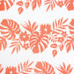 Hibiscus - Orange on White Printed Canvas Kirk & Bradley 