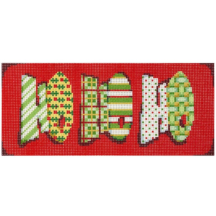 Ho Ho Ho Printed Canvas Two Sisters Needlepoint 
