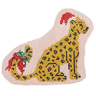 Holiday Cheetah Painted Canvas KCN Designers 
