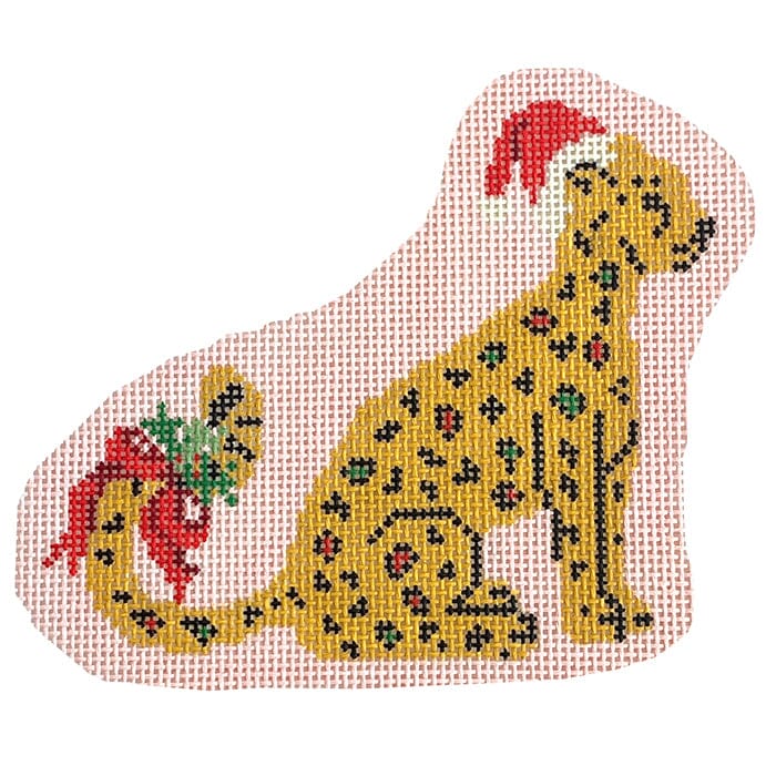 Holiday Cheetah Painted Canvas KCN Designers 
