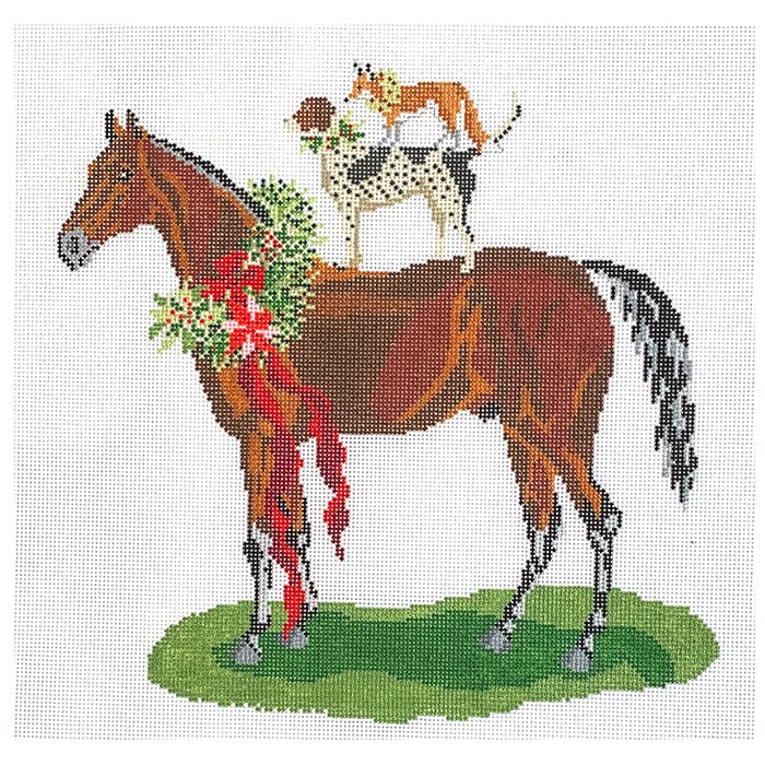 Holiday Horse Hound & Fox Printed Canvas PIP & Roo 