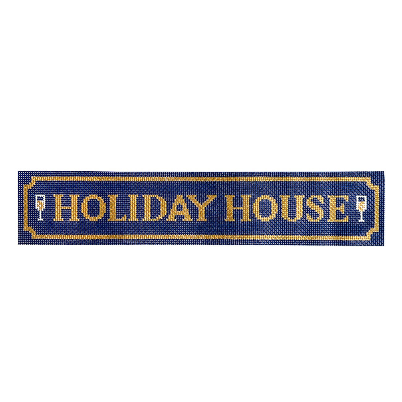 Holiday House Quarterboard on 18 Painted Canvas Love MHB Studio  - 1