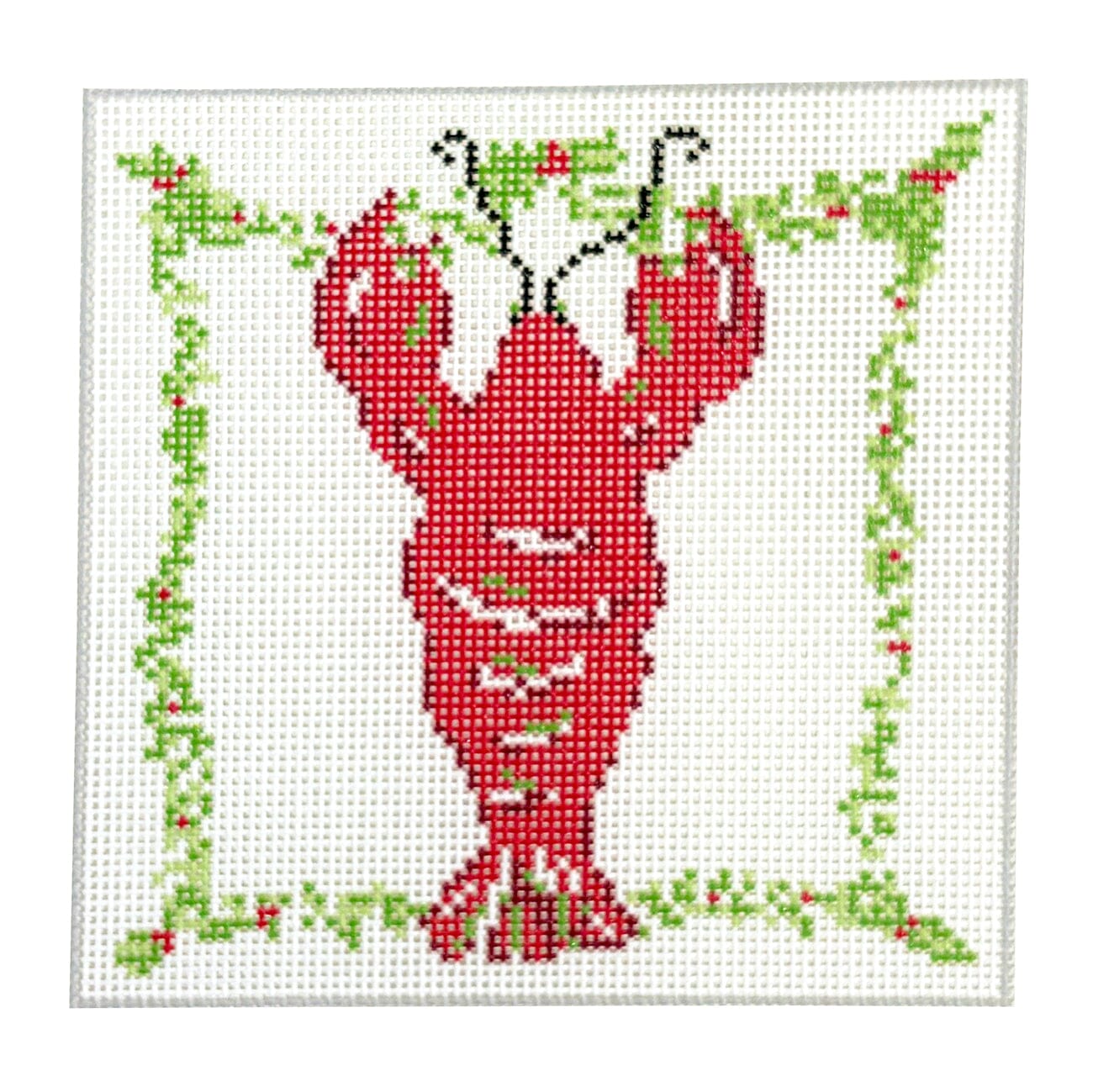 Holiday Lobster Painted Canvas KCN Designers  - 1