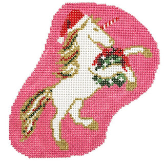 Holiday Unicorn Painted Canvas KCN Designers 
