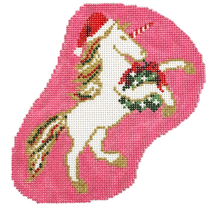 Holiday Unicorn Painted Canvas KCN Designers 
