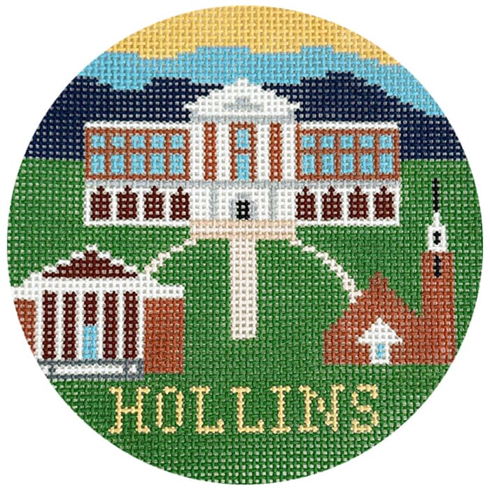 Hollins Round - Roanoke,VA Painted Canvas Blue Ridge Stitchery 