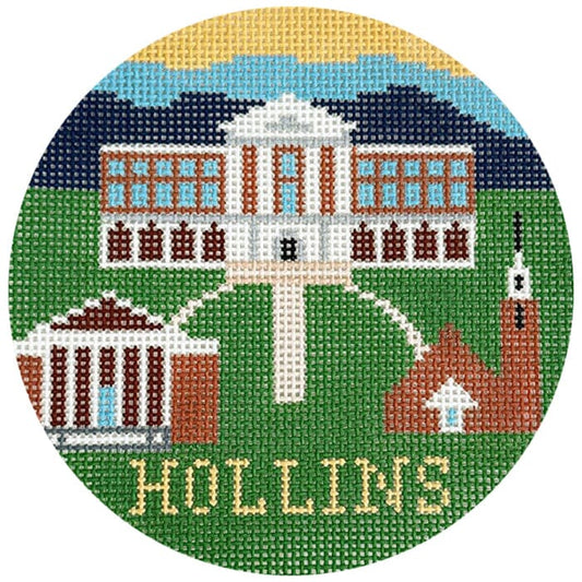 Hollins Round - Roanoke,VA Painted Canvas Blue Ridge Stitchery 