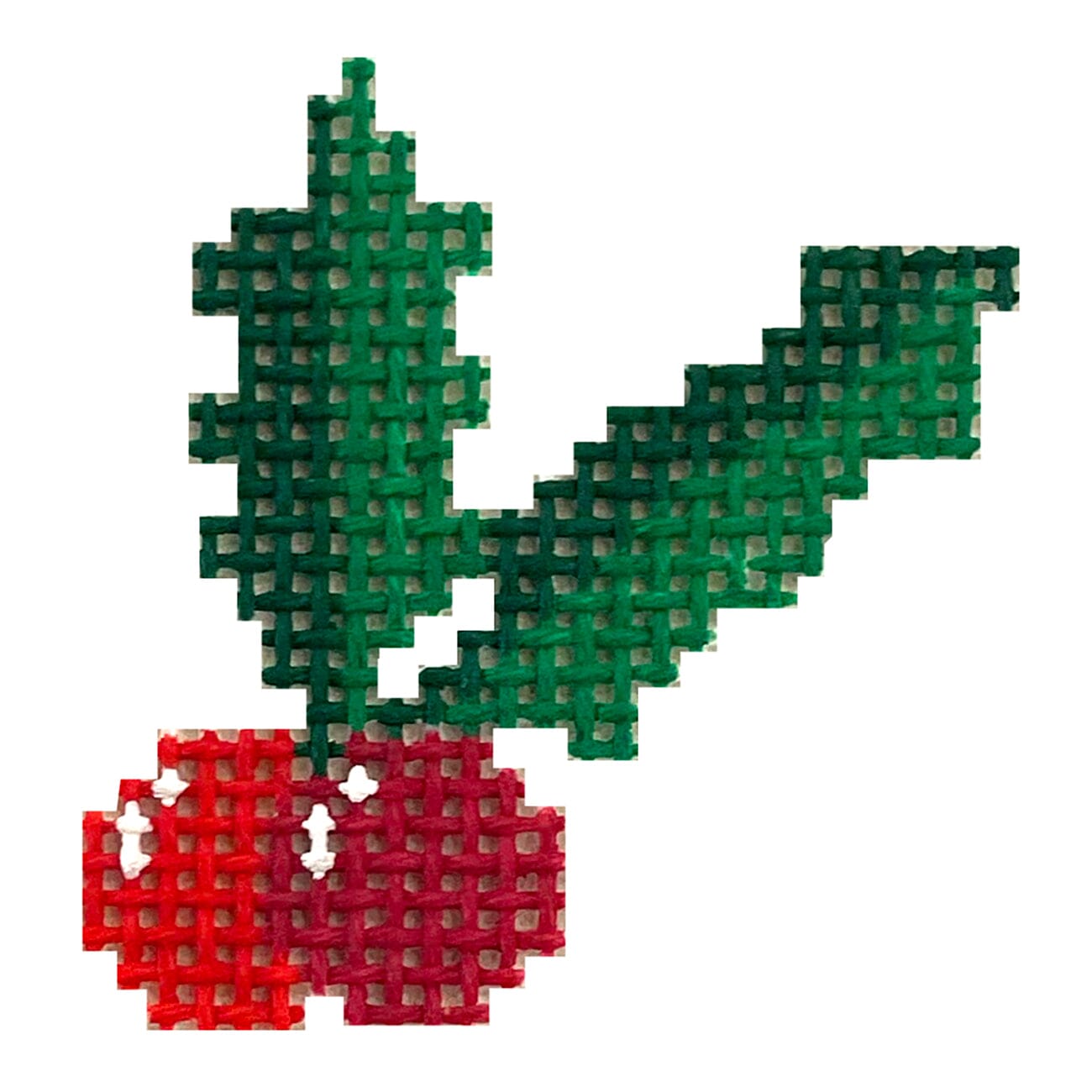 Holly Berries Mini Painted Canvas MF Needlepoint  - 1