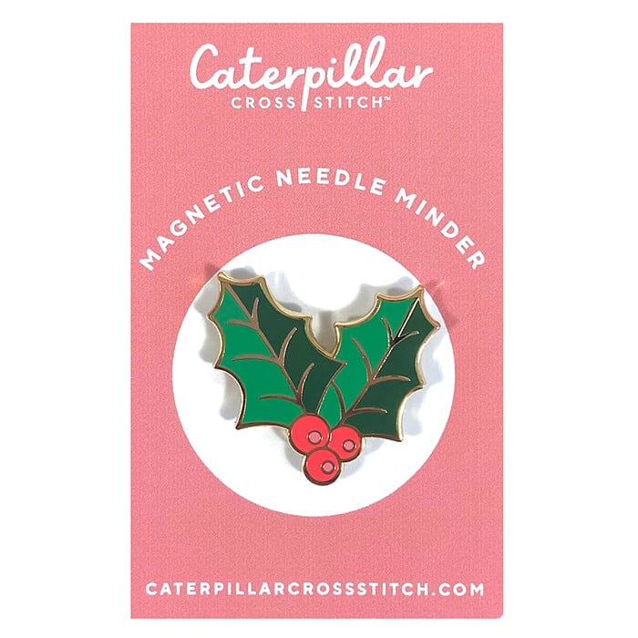 Holly Enamel Needleminder Accessories Caterpillar Cross 
