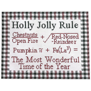 Holly Jolly Rule Painted Canvas Fire and Iris 

