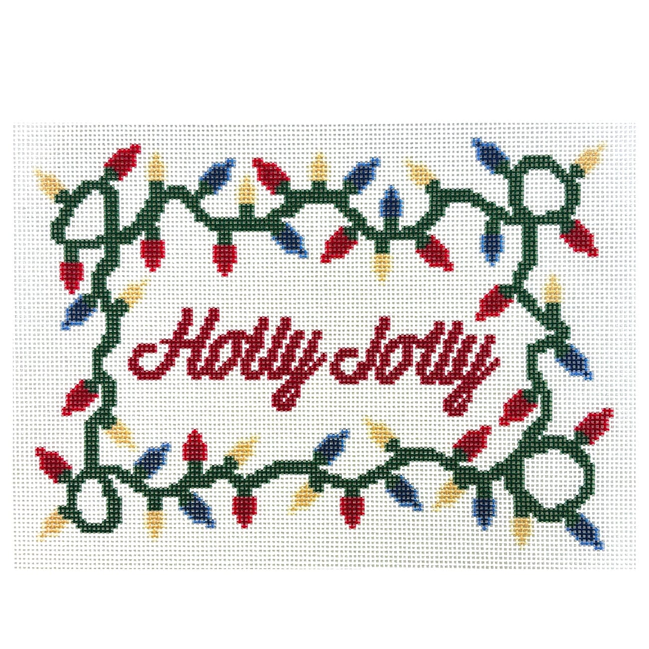 Holly Jolly Sign Painted Canvas KCN Designers  - 1