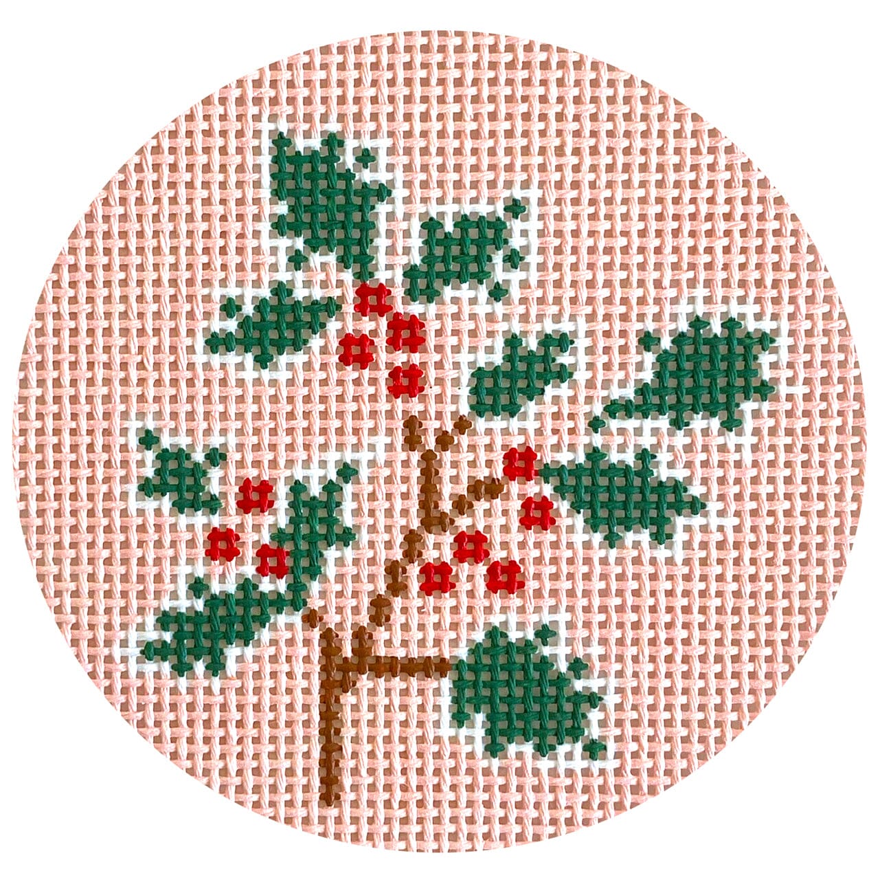 Holly Round Painted Canvas Coco Frank Studio  - 1