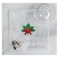 Holly w/Berries Ornament with Clear Dome & Confetti Painted Canvas Kate Dickerson Needlepoint Collections 
