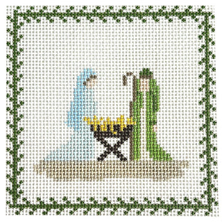 Holy Family   Nativity Painted Canvas Walker's Needlepoint 
