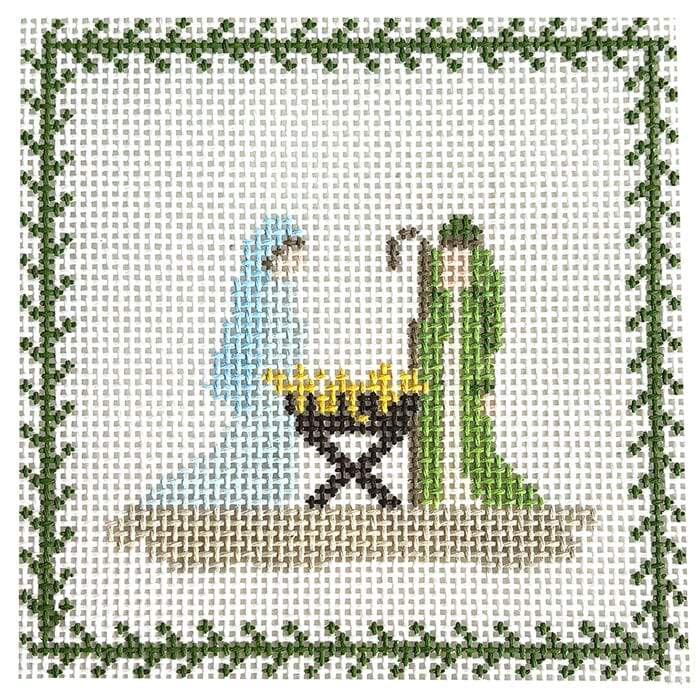 Holy Family   Nativity Painted Canvas Walker's Needlepoint  - 1