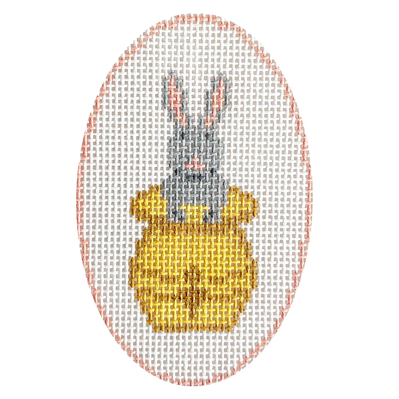 Honey Bunny Oval Painted Canvas Goodpoint Needlepoint  - 1
