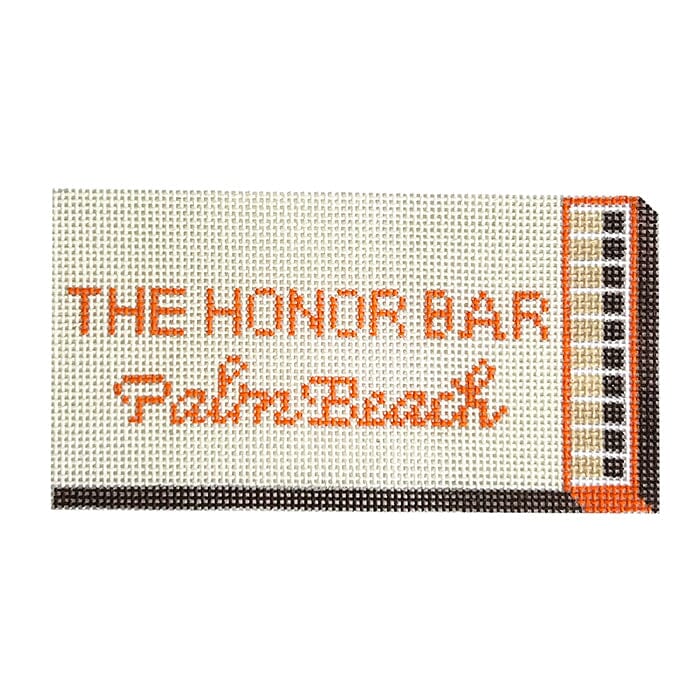 Honor Bar Palm Beach Matchbox Ornament Painted Canvas Spruce Street Studio 