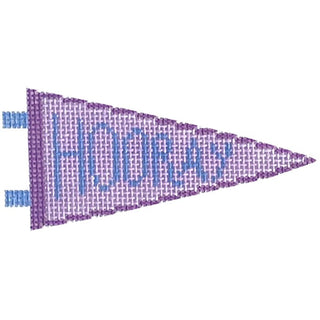 Hooray! Mini Pennant Painted Canvas Alice & Blue 
