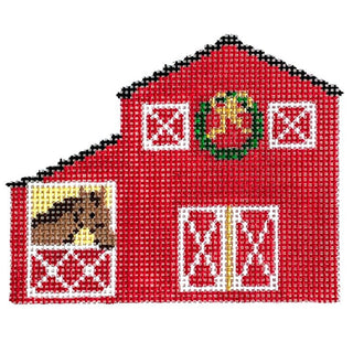 Horse Barn Painted Canvas Blue Ridge Stitchery 
