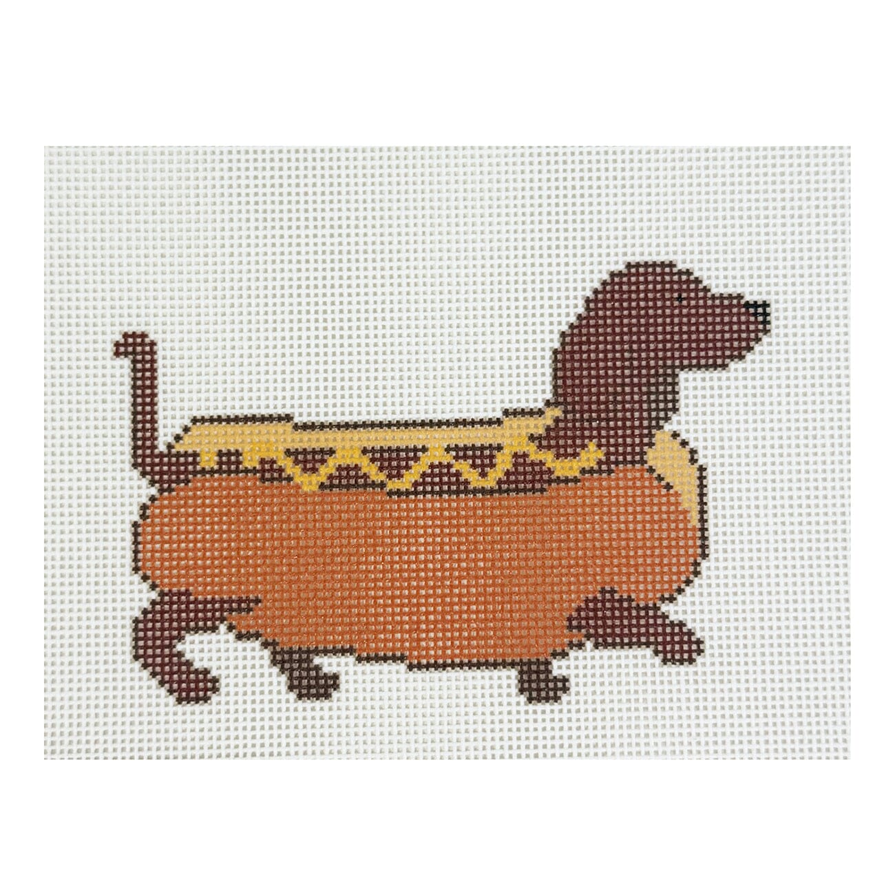 Hot Dog Dachshund Painted Canvas Maura Nolan Designs 
