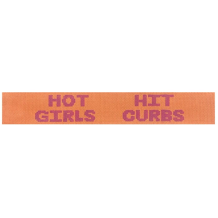 Hot Girls Hit Curbs Fob Painted Canvas Lucky Lotus Needlepoint 
