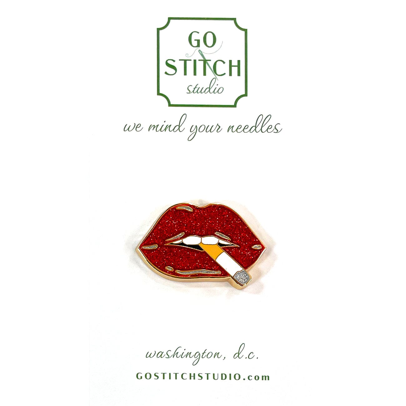 Hot Lips Needle Minder Accessories Go Stitch Studio  - 1