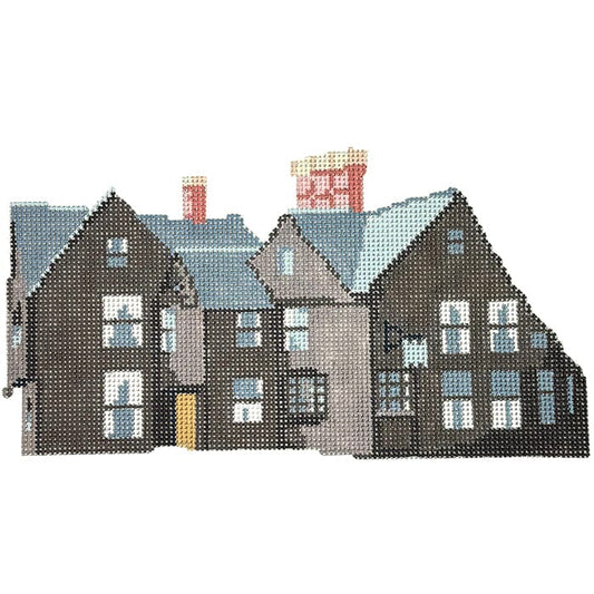 House of the Seven Gables on 18 Painted Canvas The Plum Stitchery 