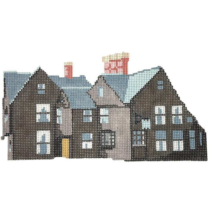 House of the Seven Gables on 18 Painted Canvas The Plum Stitchery  - 1