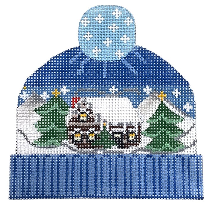 House Stocking Cap Painted Canvas Danji Designs  - 1