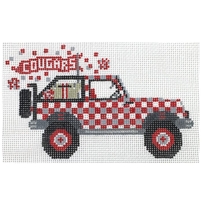 Houston Jeep Painted Canvas Wipstitch Needleworks 