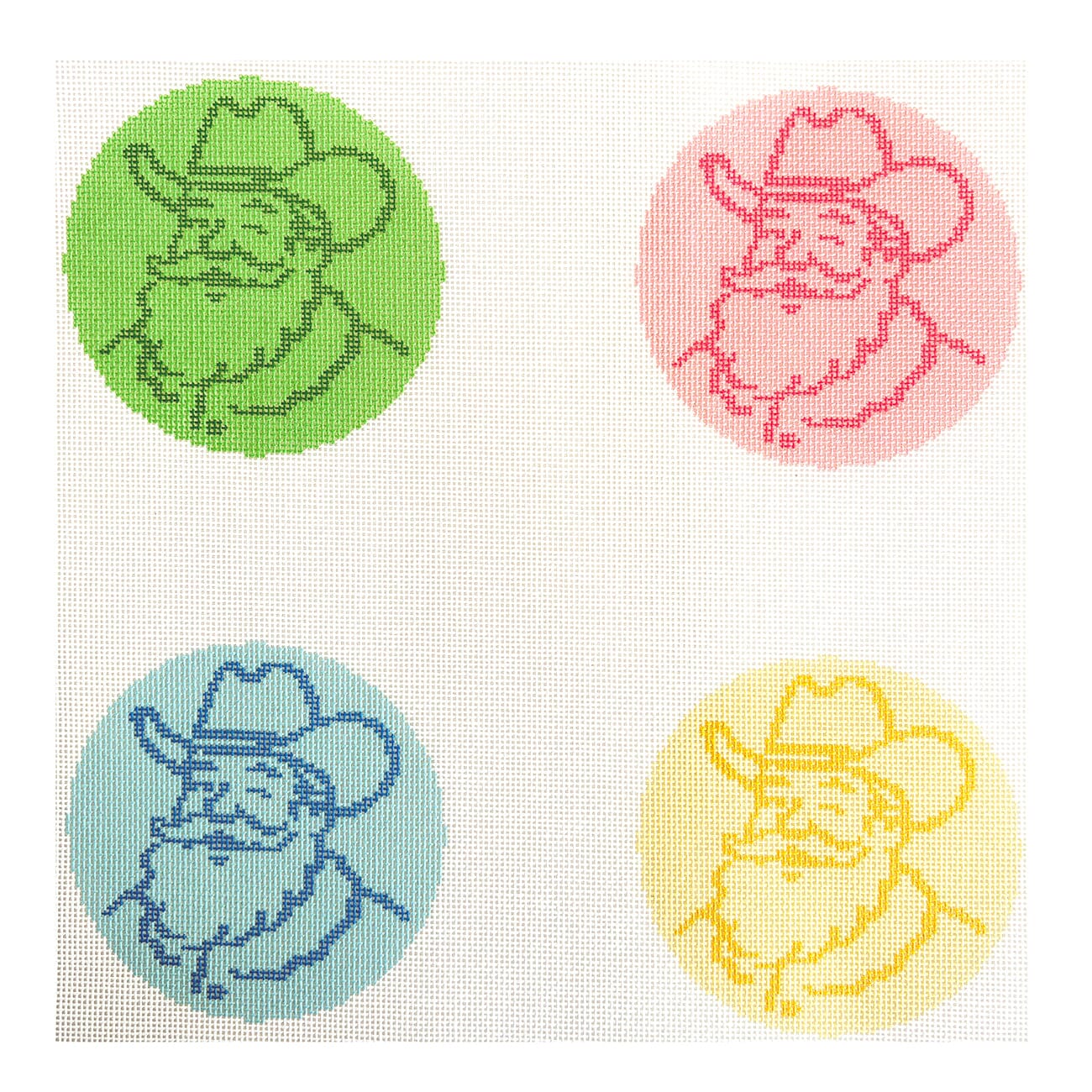 Howdy Holiday Coasters Painted Canvas Maura Nolan Designs  - 1