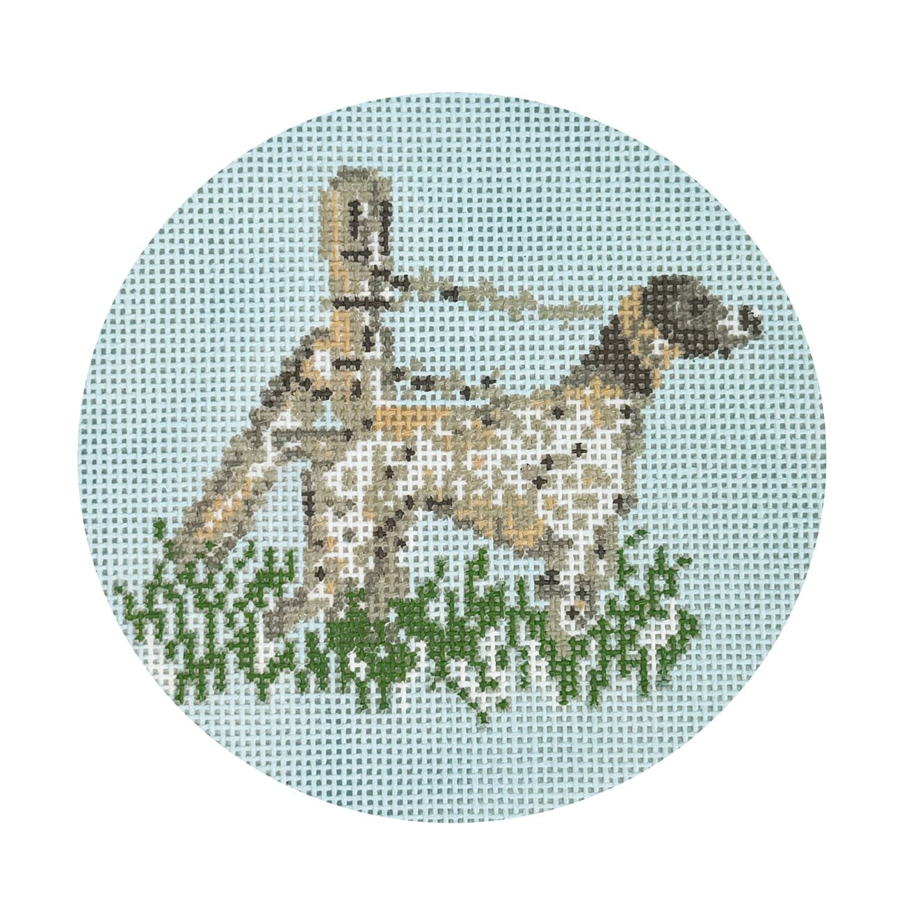 Hunting Pointer Round Printed Canvas KCN Designers 
