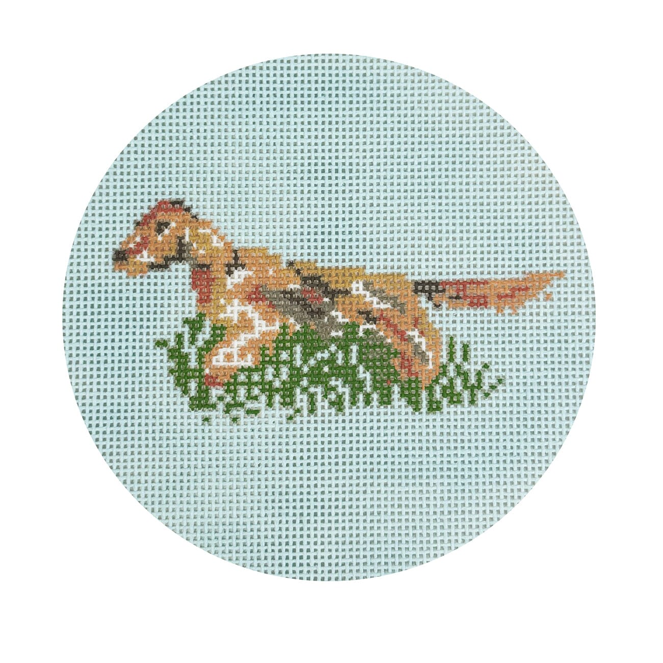 Hunting Retriever Round Printed Canvas KCN Designers 
