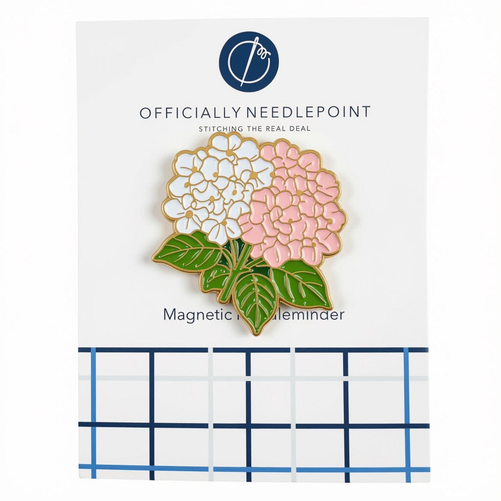 Hydrangea, Blue & Pink Needle Minder Accessories Officially Needlepoint  - 1