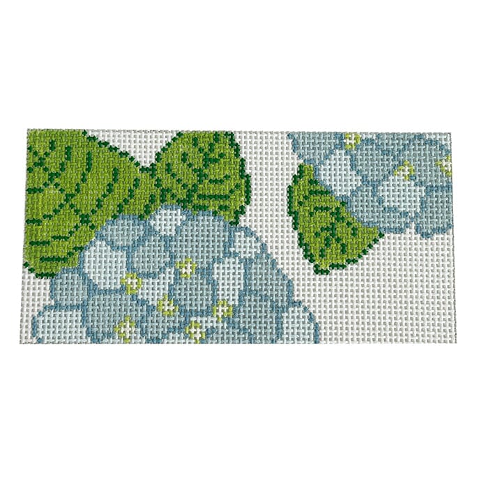 Hydrangeas 6x3 Clutch Insert Blue Painted Canvas Love MHB Studio  - 1
