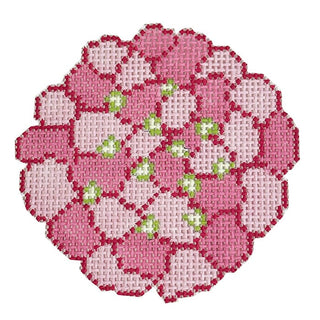 Hydrangeas Bloom 4x4 Pink Painted Canvas Love MHB Studio 
