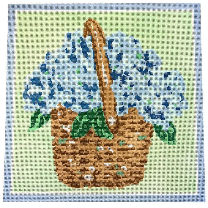Hydrangeas Pillow 12x12 Painted Canvas KCN Designers  - 1