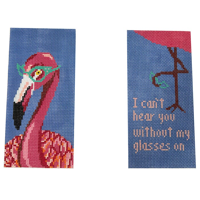 I Can't Hear You Eyeglass Case Painted Canvas Anne Fisher Needlepoint LLC 