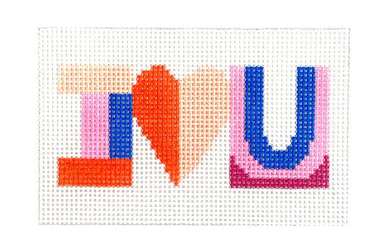 I Heart You 3x5 Insert Painted Canvas KCN Designers 