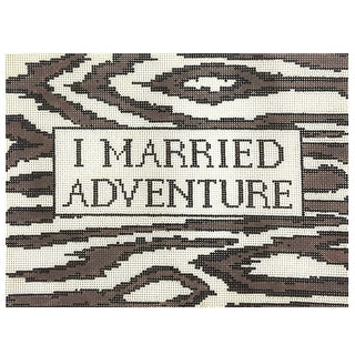 I Married Adventure Clutch Painted Canvas The Gingham Stitchery 

