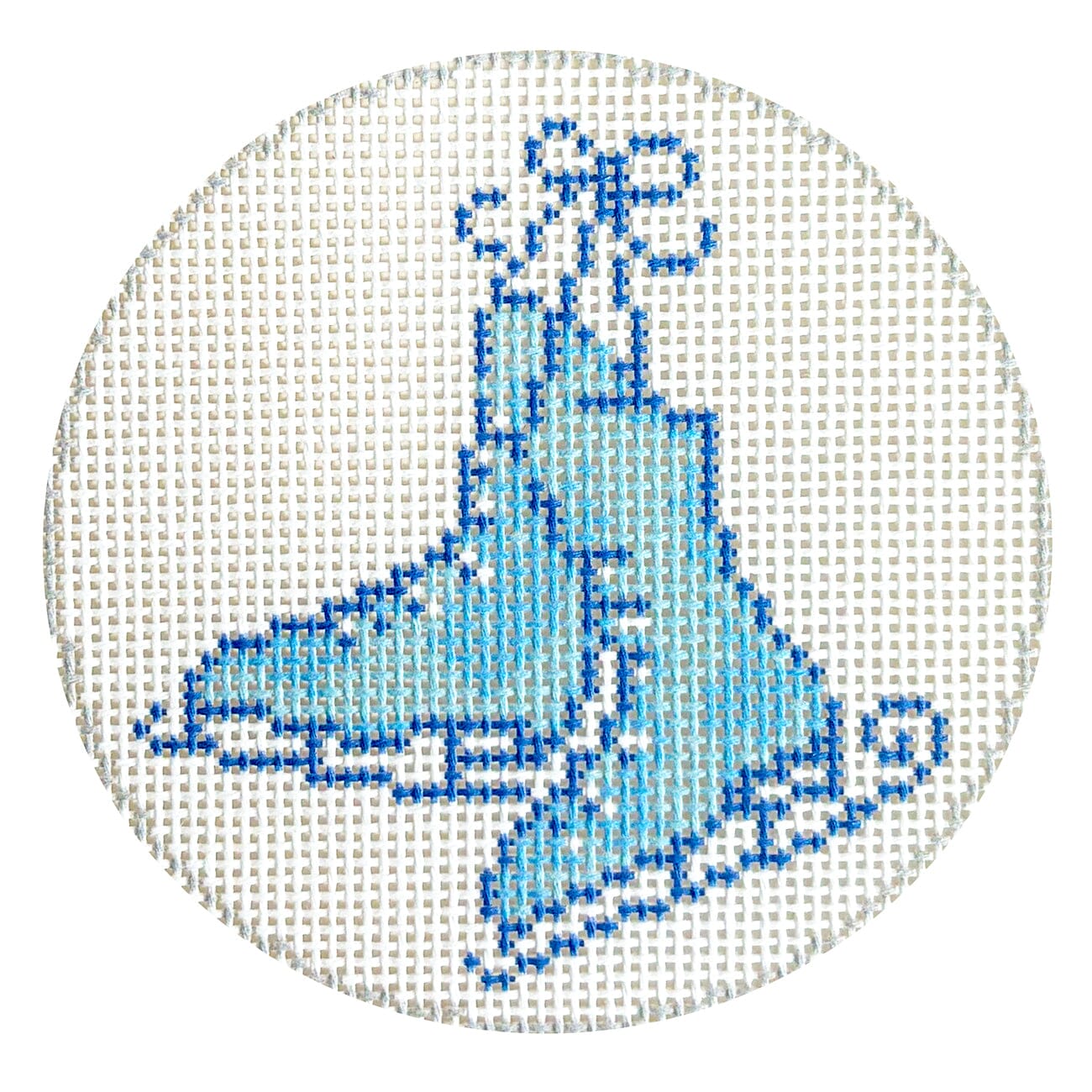 Ice Skates Pair Ornament Painted Canvas KCN Designers  - 1