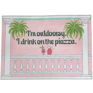 I'm Outdoorsy   on the Piazza Painted Canvas Rachel Donley 

