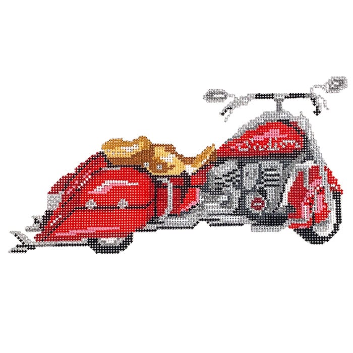 Indian motorcycle Painted Canvas The Gingham Stitchery  - 1