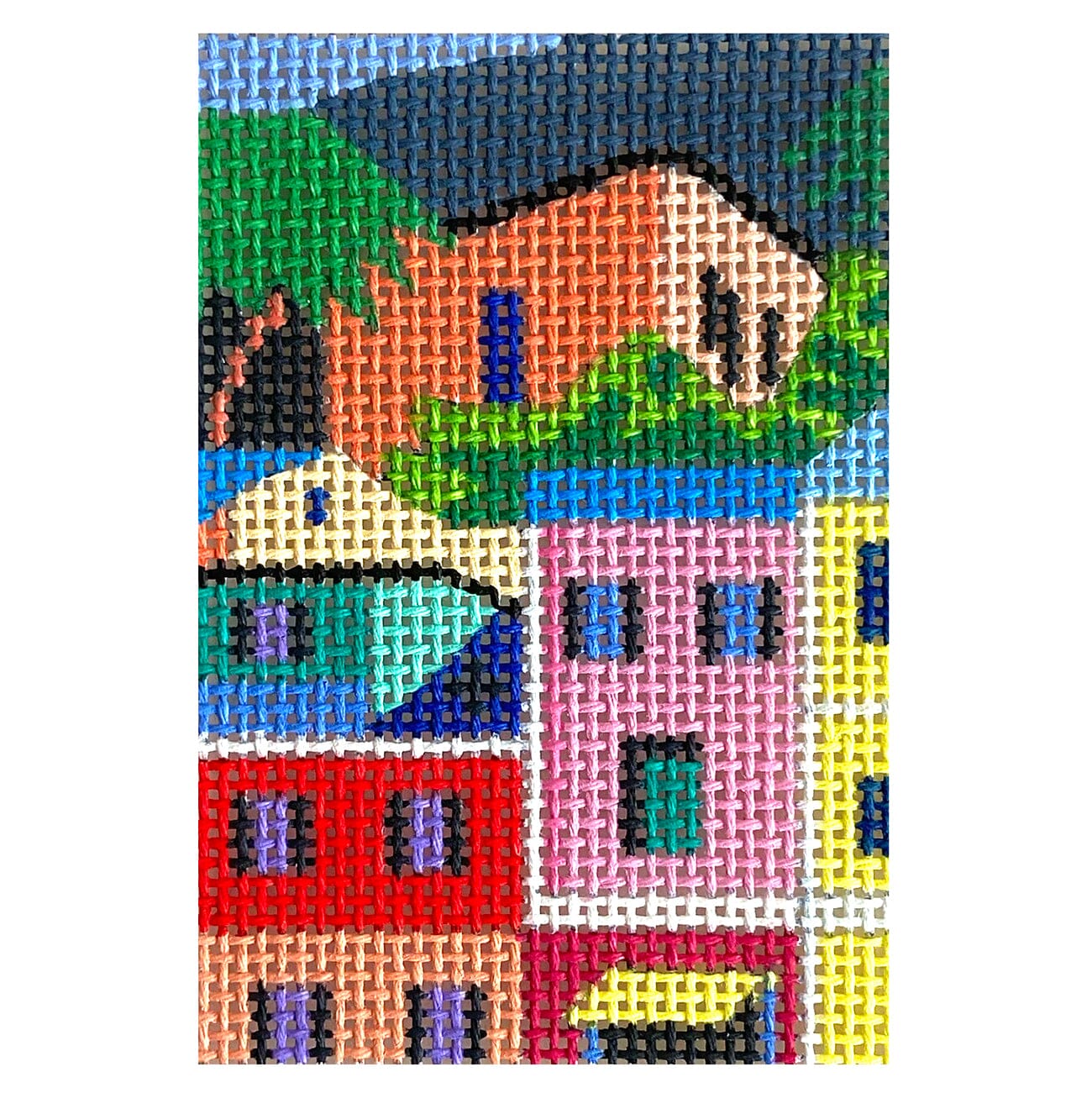 Island Buildings 2x3 Painted Canvas Colors of Praise  - 1