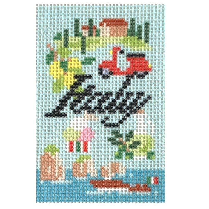 Italy Bag Charm Insert Printed Canvas Kirk & Bradley 
