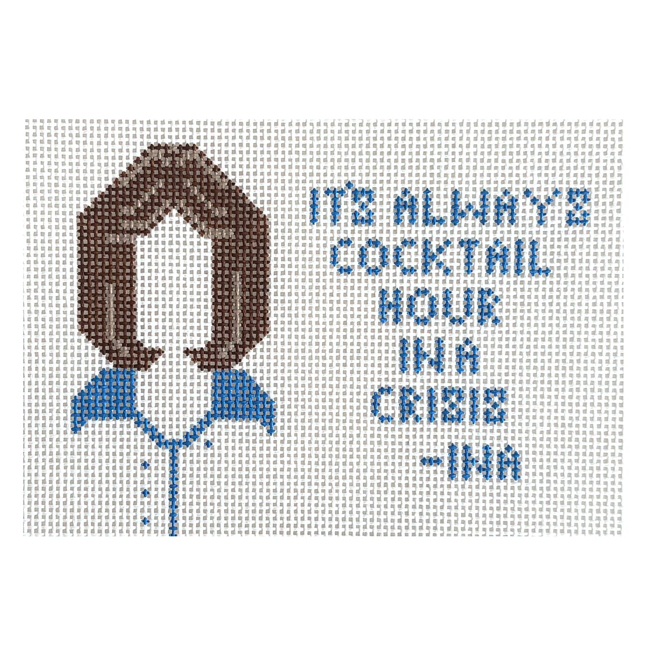 It's Always Cocktail Hour in a Crisis Painted Canvas Halcyon House Designs  - 1
