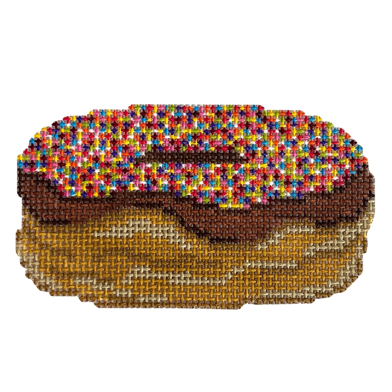 It's Sprinkles   Chocolate Donut Painted Canvas Wheelhaus Needlepoint  - 1