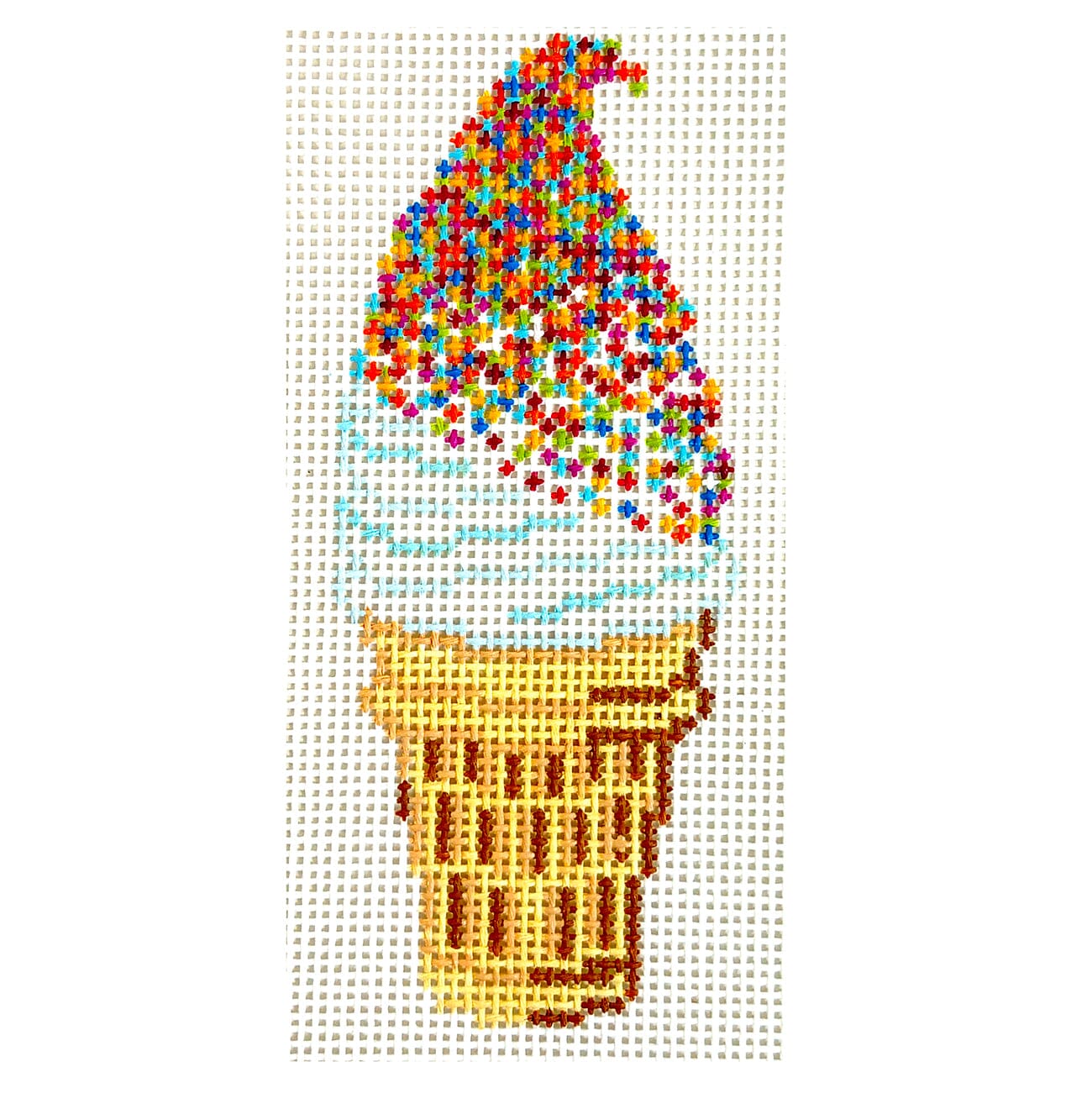 It's Sprinkles   Original Ice Cream Cone Painted Canvas Wheelhaus Needlepoint  - 1